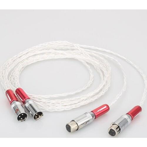 Hifi XLR Cable Pure 5N OCC Silver-plated Audio Cable With XLR Plug Hifi XLR Balance Line Audio Signal Line