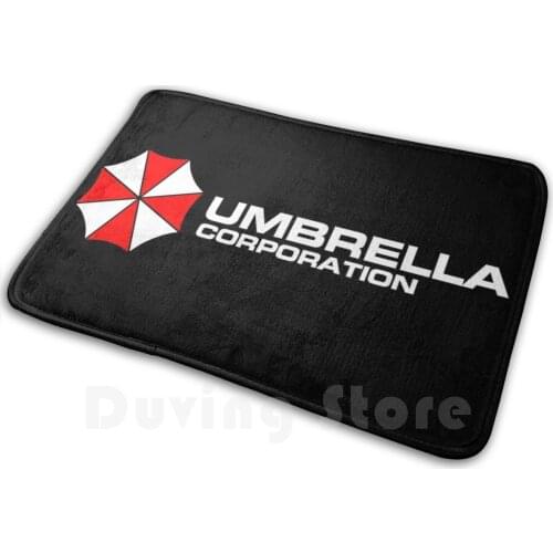 Umbrella Corp. ( White ) Carpet Mat Rug Cushion Soft Umbrella Umbrella Corp Umbrella Corporation Symbol Logo