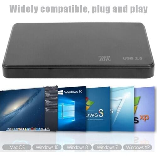 2.5 inch Hard Disk Case SATA USB2.0 HDD Box External Hard Drive Enclosure Screw free hard disk box 2.5in SATA USB2.0