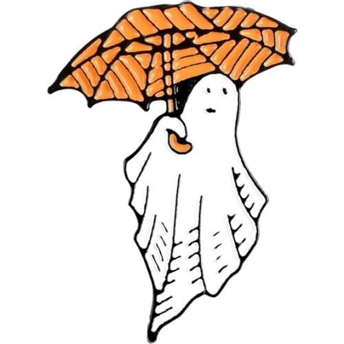 Creative Halloween Pumpkin Skeleton Enamel Pins Funny Horror Witch Brooch Shirt Lapel Bag Cute Badge Cartoon Kitten Jewelry Gift