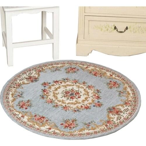 Alfombras redondas de estilo Pastoral para sala de estar, alfombras de estilo Pastoral de 160CM para dormitorio, fresco, para