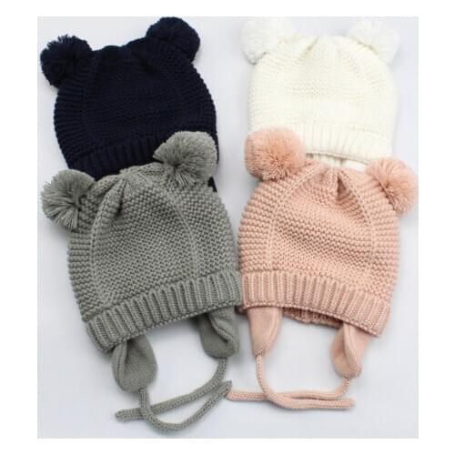 Lioraitiin Toddler Kids Girl&Boy Baby Infant Hat Winter Warm Cute Crochet Knit Hat Beanie Cap