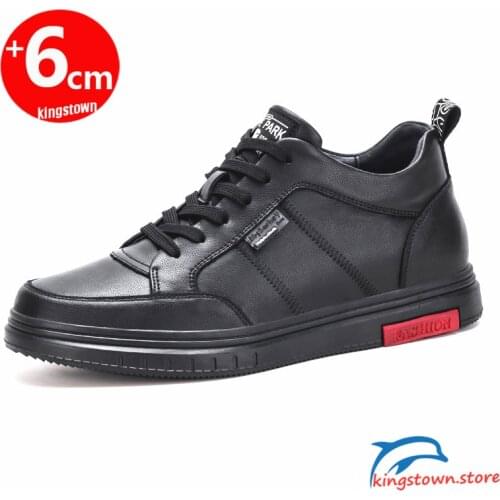 Men Sneakers Elevator Shoes Height Increase Shoes for Men Height Insole 6cm Black Shoes