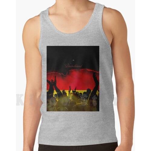 Deutschland 2021 Germany By Taba Design Tank Tops Vest 100% Cotton Deutschland 2021 Deutsch German Flag Deutsche