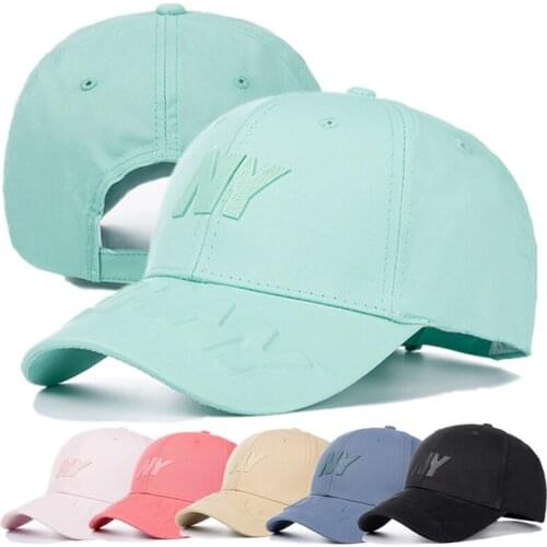 New 1 PCS Unisex Cap Letter Embroidery Quality Cotton Plain Baseball Hat Casual Adjustable Hats For Women Men