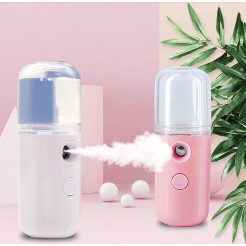 Newest Portable Facial Nano Water Replenishment Machine For Summer Cool Watering Cylinder Girls Women Makeup Water Mist Creat