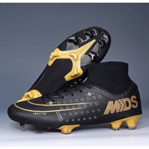 Soccer New Arrival Unisex Outdoor Shoes High Ankle Football Boots Kids Cleats Training Women Sports Sneakers Size 36-45 Futsal