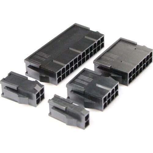 20PCS 4.2mm 5559 GPU2/4/6/8/10/12/14/16/18/20/24P ATX Male Connector for PC Modding Graphics Card Power Supply Plastic Shell