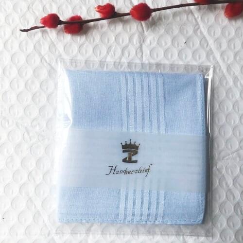 Gift Packing Unisex Men & Women Colored Solid Cotton Pocket Handkerchiefs 40* 40cm