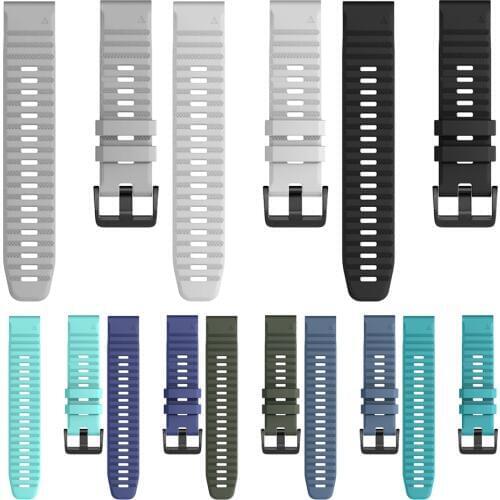 New 26mm 22mm Silicone Wrist Strap for Garmin Fenix 6X 6 Pro Band for Fenix5 5X Plus 3HR Watch Accessoris Easy fit Watchband