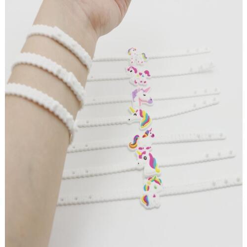 6pcs/lot Unicorn Rubber Bangle Bracelet Birthday Party Supplies Gifts Wedding Gifts Favors for Guests Uitdeelkadootjes Kinderen