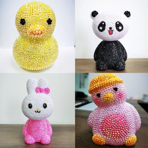 No gule DIY Diamond Painting Led Light Diamond Embroidery Cartoon Table Lamp Animal Rhinestone Lamp Desk Decoration Gift Craft