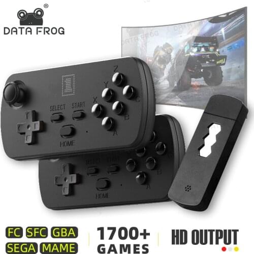 Data Frog Game Android TV set-top Box for PSP/PS1/N64/MD/SNES Video Game Console with 40000 Games Retro Emulators Console Gift