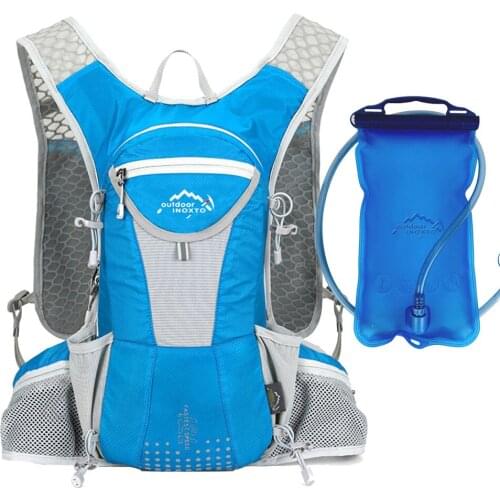 12L Outdoor Sport Cycling Running Water Bag Helmet Storage Hydration Backpack UltraLight Hiking Bike Ride Pack Bladder Knapsack