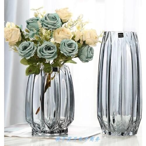 Vase Nordic Glass Large Vases Bottle Transparent Home Decor Hydroponic Terrarium Room Flower Decoration стекл ваза для цветов