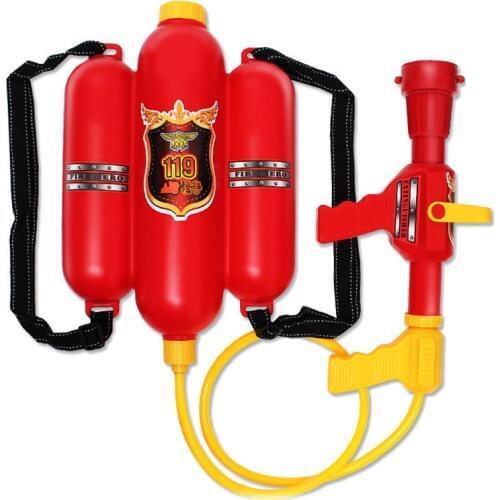 Water Gun Fireman Backpack Summer Beach Games Cosplay Firefighter Toys Fireman Party Water Toys For Children