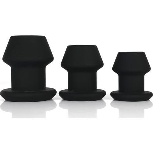 Adult Dildo Anal Plug Silicone Hollow Prostate Massager Anal Expanding Dilator Stimulator Anal Sex Toys For Women Men Sex Shop