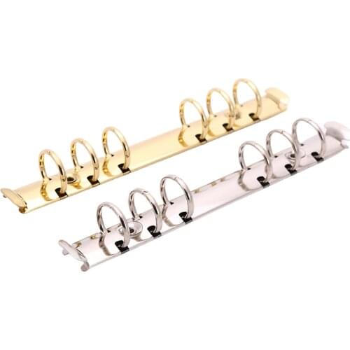 1pc Metal Binding Clips Sliver Golden Binder Clip Loose-leaf Binder File Folder Hoop DIY Album Scrapbook Circle Ring Binders