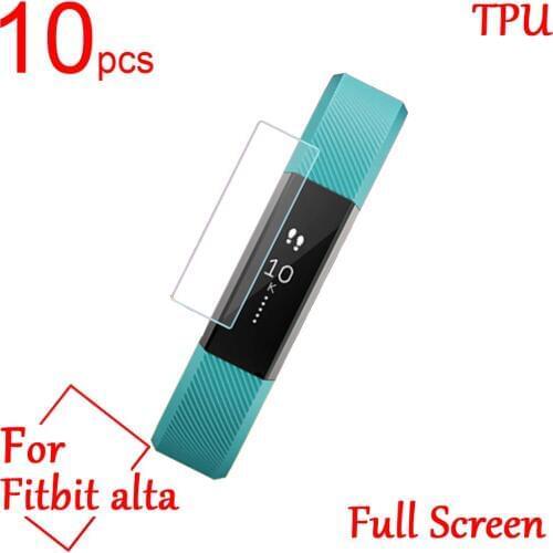 10pcs Ultra Clear TPU Soft LCD Full Screen Protector cover For Fitbit alta balze charge 2 Ionic Band SmartWatch Protective Film