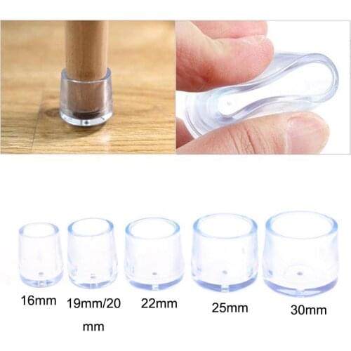 16pcs Silicone Chair Caps Table Foot Pads for Round 16-30mm Bottom Non-Slip Furniture Leg Covers Socks Floor Protector