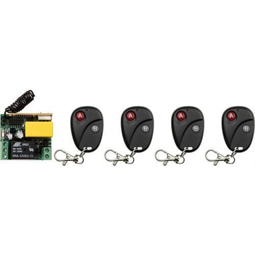 AC220V 1CH 10A Wireless Remote Control Switch System teleswitch Receiver+Transmitter Garage Door Lighting lamp/ window shutters