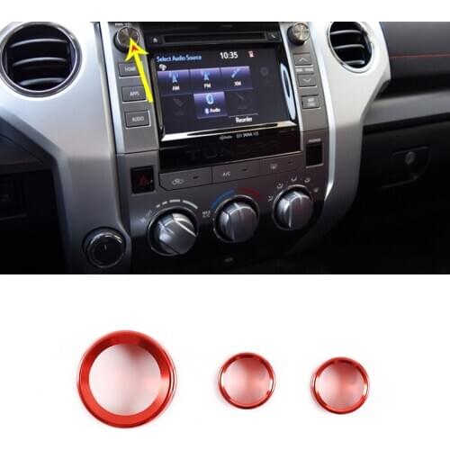 Aluminum Alloy Car Styling Central Control Air Conditioner Button Knob for Toyota Tundra 14-20 Car Interior Accessories 3 Styles