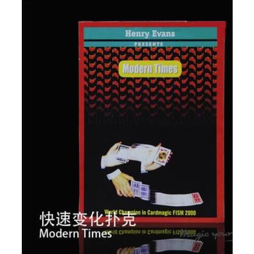 Free Shipping Modern Times By Henry Evans - Card Magic Trick,Accessories,Stage Magic Props,Close Up,Magia Toys Classic Magie