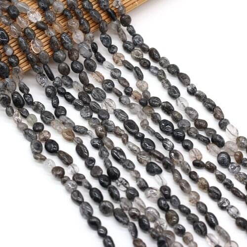 Natural Stone Beads Semi-precious stone Irregular Black crystal Loose Beaded For Jewelry Making DIY Bracelet Necklace Accessorie