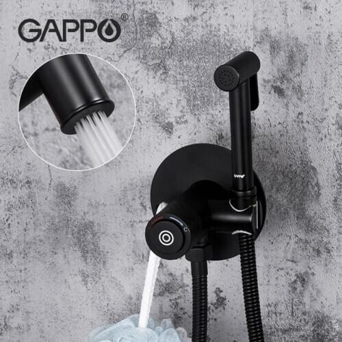 Gappo Black Bidet Faucets Shower Solid Brass Bidet Faucet Muslim Ducha Hygienic Shower Hot Cold Water Mixer Tap Toilet Faucet