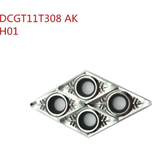 DCGT11T308 AK H01 10pcs Aluminum cutter blade Insert Cutting Tool turning tool CNC Tools AL +TIN Alloy wood anw