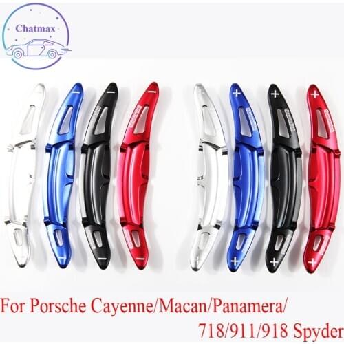 DSG For Porsche Cayenne/Macan/Panamera/718/911/918 Spyder Aluminum Alloy Steering Wheel Shift Paddle Shifters Extension