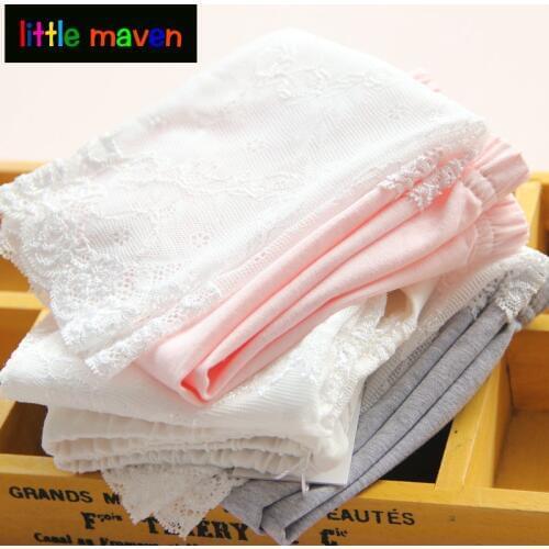 2020 Baby Girl Lace Stitching Knee Length Leggings Cotton Good Quality Preschool Children Girls Kids Leggings