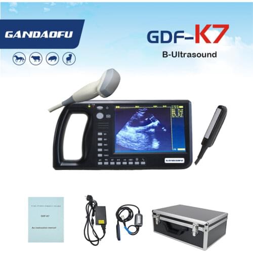 Maxgeek Portable Veterinary Ultrasound Scanner 7 Inch LCD Screen for Large Animals Cow Horse Donkey GDF-K8