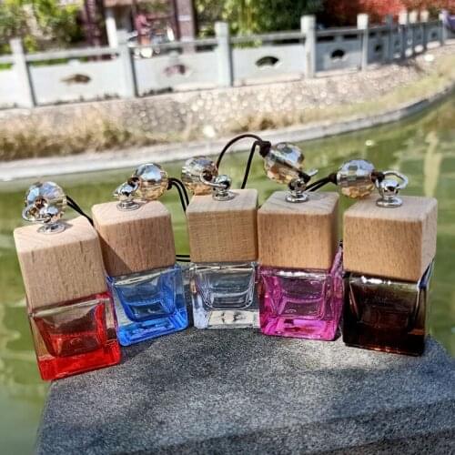 10pcs Empty Perfume Glass Bottle Car Aromatherapy Bottle Diffuse Bottles Stylish Aromatherapy Bottles