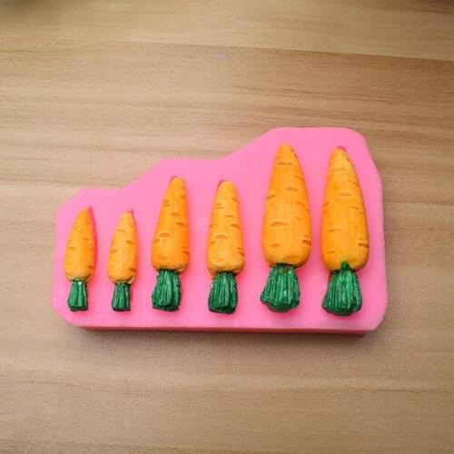 Pink Small Cake Mold Carrot Pattern Baking Tools Silicone Heat Resistant Pastries Mould For Bakery Cute Simulation Baking Tool