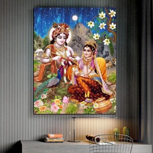 Sexy Girl Lord God Hindu Fashion Religious Prints Wall Posters For Living Room Modern Home Decor Pictures HD Canvas Paintings