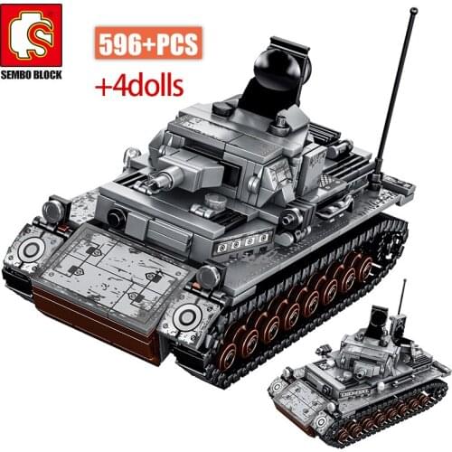 SEMBO City WW2 Steel Empire-German Tank Weapons Building Blocks Military High-Tech Series Soldier Figures Bricks Toys Mould King