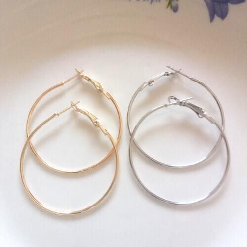 Wholesale 200pcs Super Sexy 40mm Big Circle Hoop Earrings Bijoux Geometric Earrings For Women Diy Fashion Jewelry Accessories