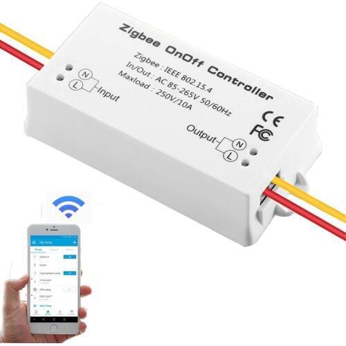 Home Smart LED Zigbee Controller AC85v-265v Wireless Remote Switch Compatible with Echo Plus Alexa and Smart Things Hub APP