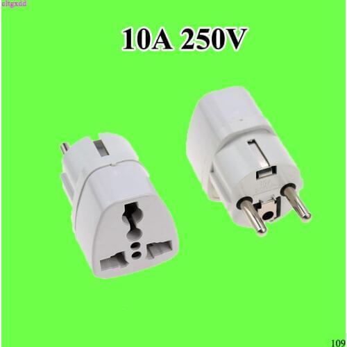 1pcs Universal EU GER AU Plug Adapter European Germany Australia Chinese Power Socket White Travel Converter Conversion Plug