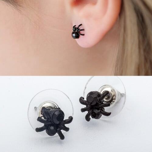 1Pair/lot Fashion Personality Cute Spider Earrings for Women Cool Spider Earring Punk Jewelry