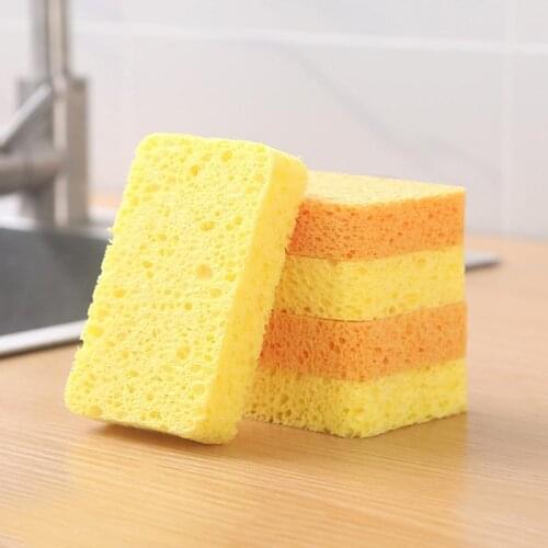 1pc Wood Pulp Cleaning Sponge Eraser Oil Removal Artifact Brush Dish Cleaner Descaling Pot For Kitchen Household Home Supplies