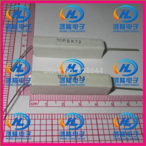 10pcs/lot) 10W 5.1K ohm +/-5% / 10W 5K1J ohm 5% / 10W 5.1KRJ