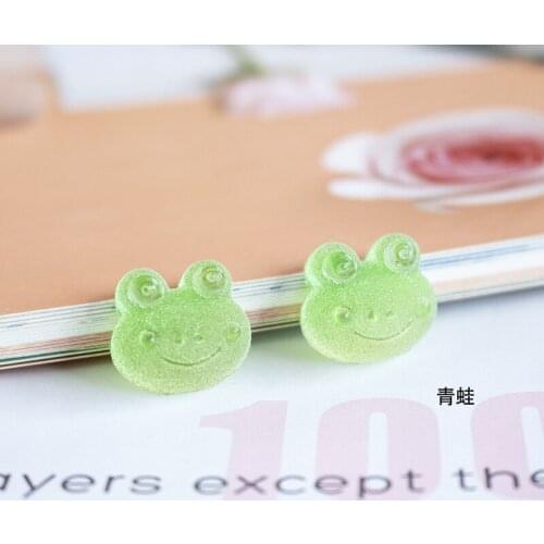 10Psc / Resin accessories, childrens headgear, cartoon animal simulation food, soft candy, gradient diy mobile phone case, jewe