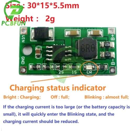 1S 2S 3S cell Buck DC 5V-23V 6V 9V 12V 15V 19V to 4.2V 8.4V 12.6V 18650 Li-Ion Lipo Lithium Battery Charger Module 3.7V 7.4V