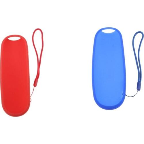 2Pack Protective Silicone Case Cover Skin for Sky Q Touch Remote Controller, Shockproof, Red & Blue