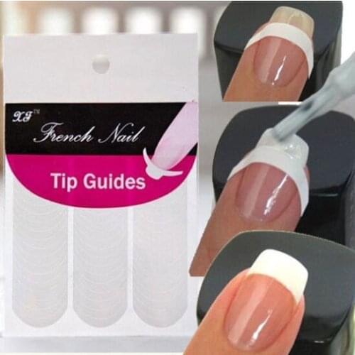 5 Sheets/Set ​240 pcs New French Manicure Nail Art Tips Form Guide Stickers Nail Polish DIY Stencil Nail Art Accessories