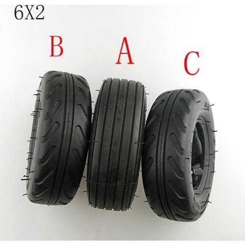 6X2 Solid tire 6x2 Pneumatic tyre inner tube Electric Scooter Wheel Chair Truck Use 6 inch Tire Tyre F0 Pneumatic Trolley Cart