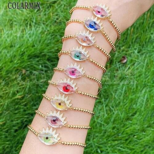 8 Pcs Eyes charm Bracelet mix colors EYE Bracelet accessories for women Fahsion jewelry Bracelet 51645