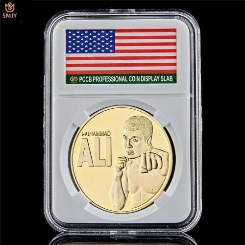 USA WBC World Boxing Championship Champion Muhammad Ali-Haj Gilded Challenge Souvenir Coin Collection W/PCCB Protection Box